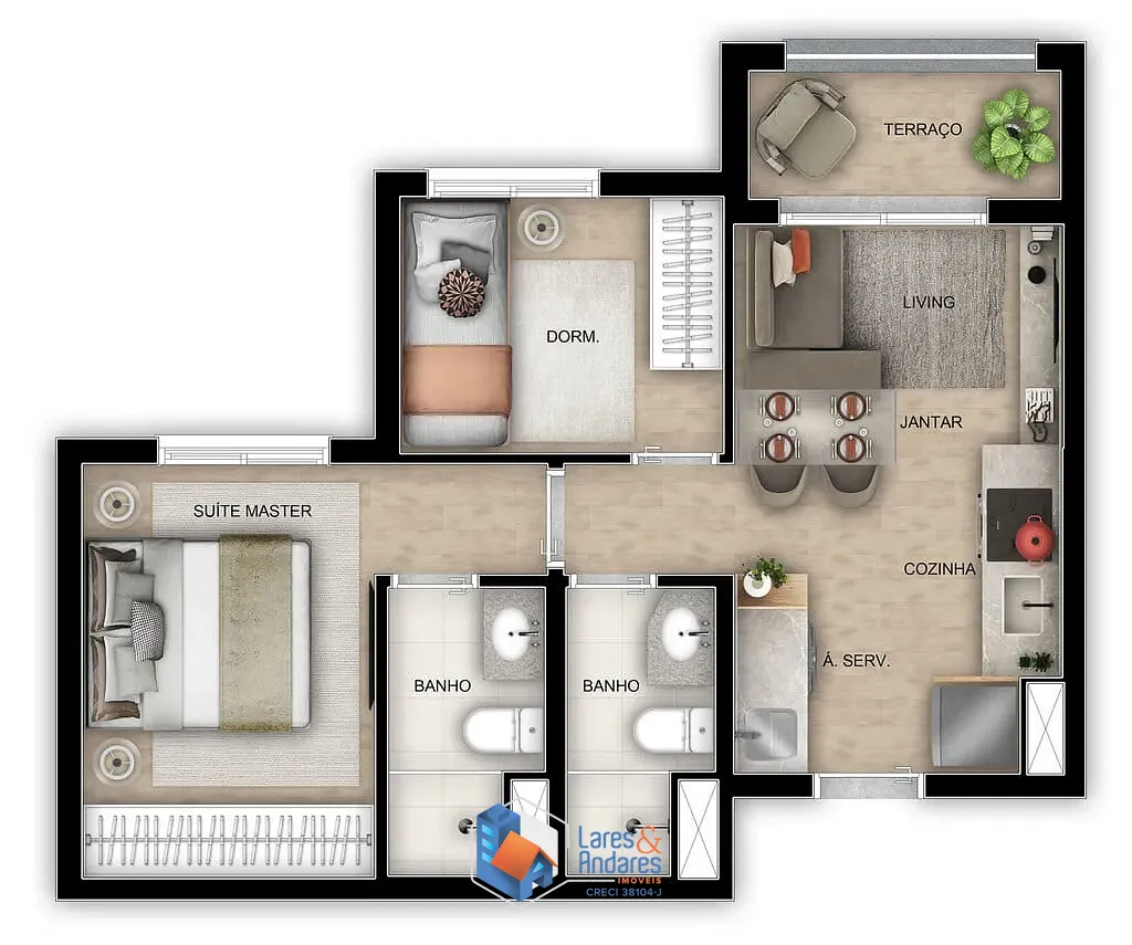 Apartamento, 2 quartos, 42 m² - Foto 33