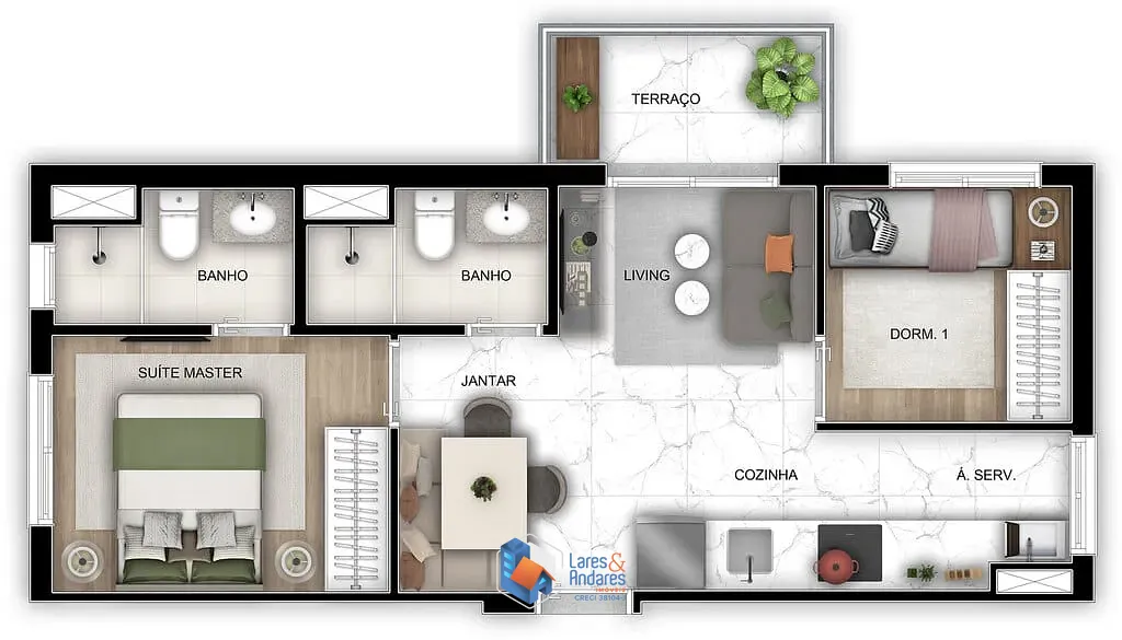 Apartamento, 2 quartos, 42 m² - Foto 34