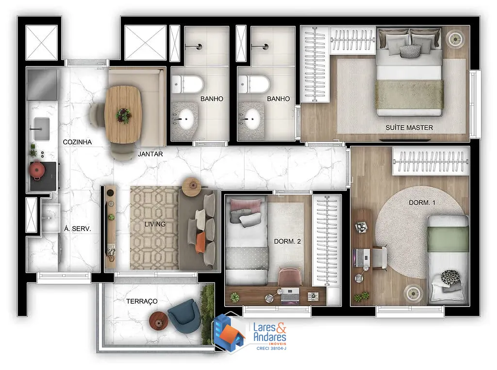 Apartamento, 2 quartos, 42 m² - Foto 36