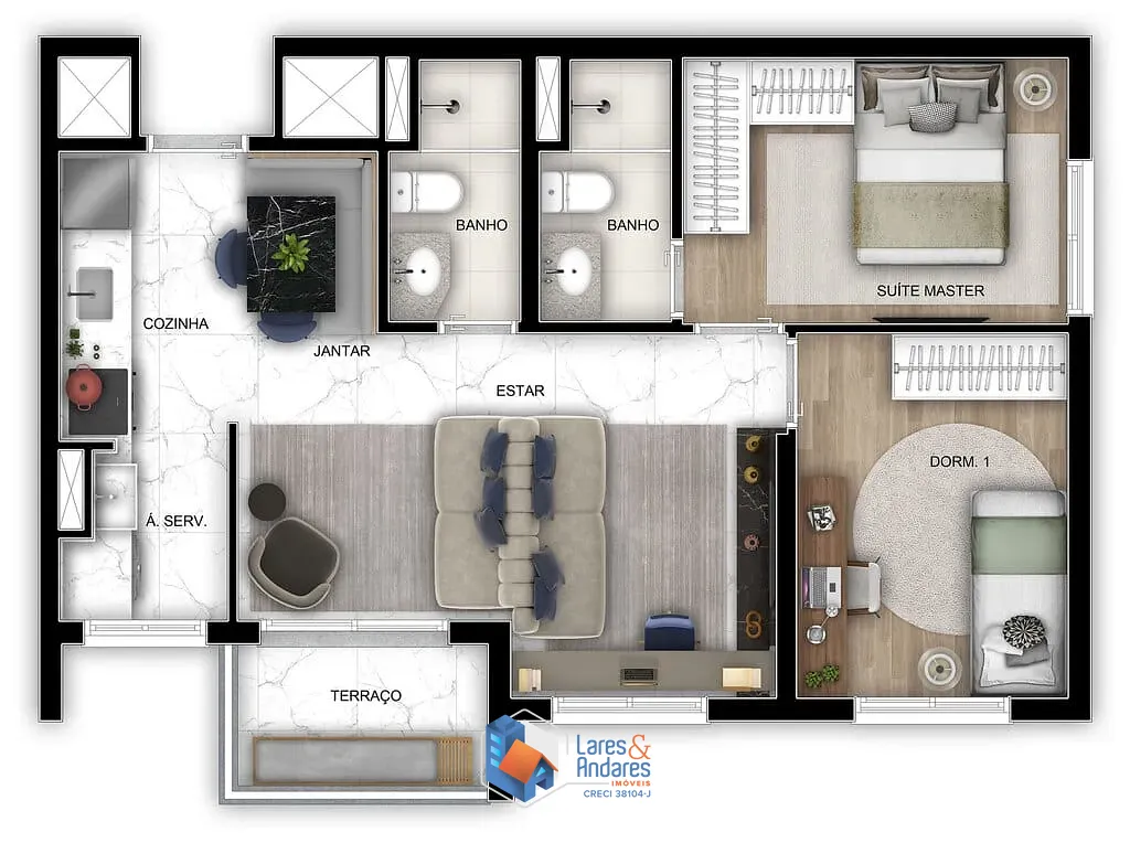 Apartamento, 2 quartos, 42 m² - Foto 37