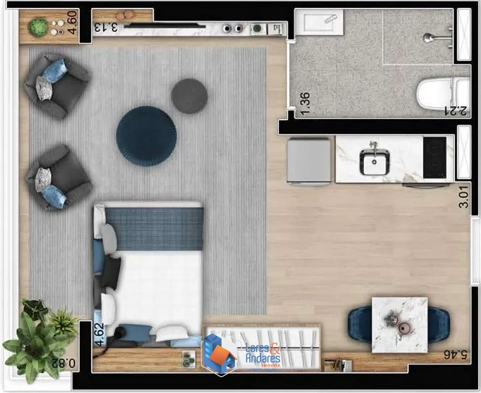 Apartamento, 1 quarto, 32 m² - Foto 4