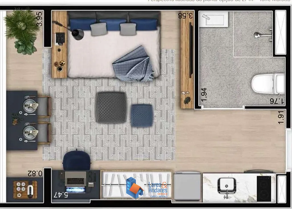 Apartamento, 1 quarto, 32 m² - Foto 5