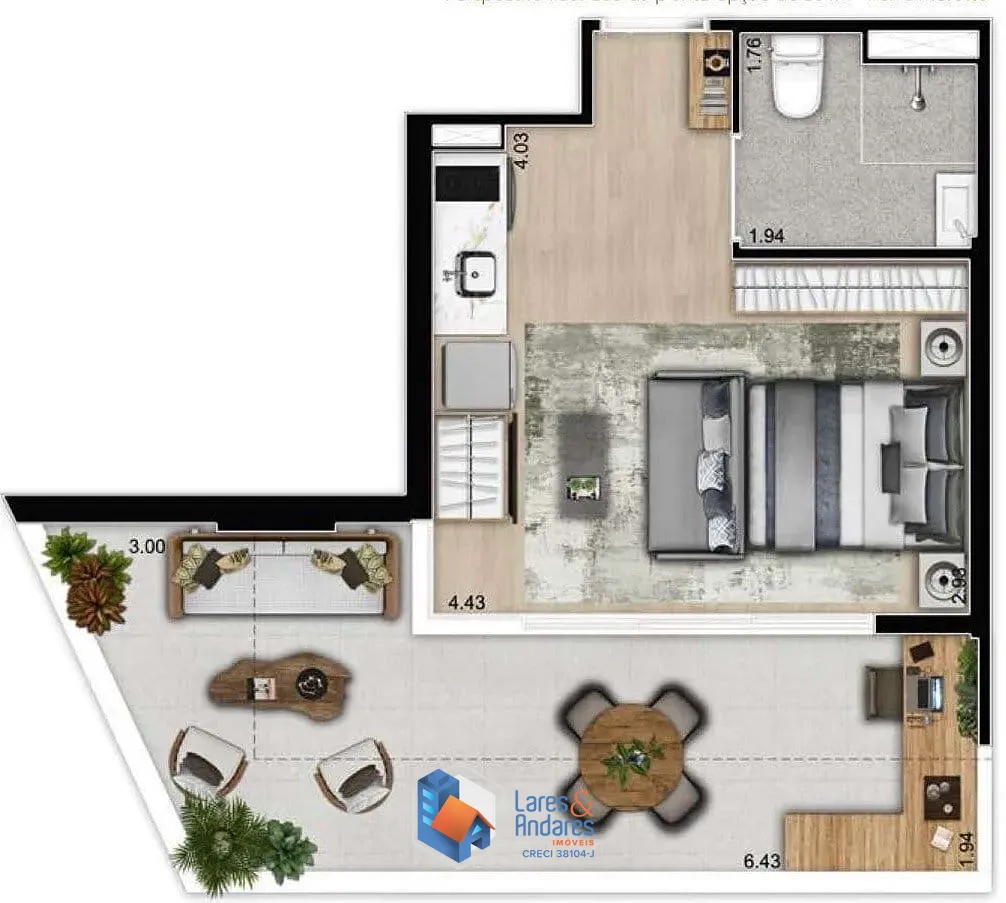 Apartamento, 1 quarto, 32 m² - Foto 7