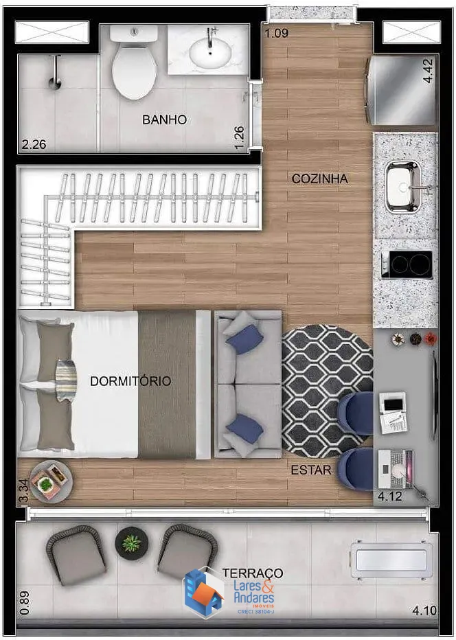 Apartamento, 2 quartos, 40 m² - Foto 17