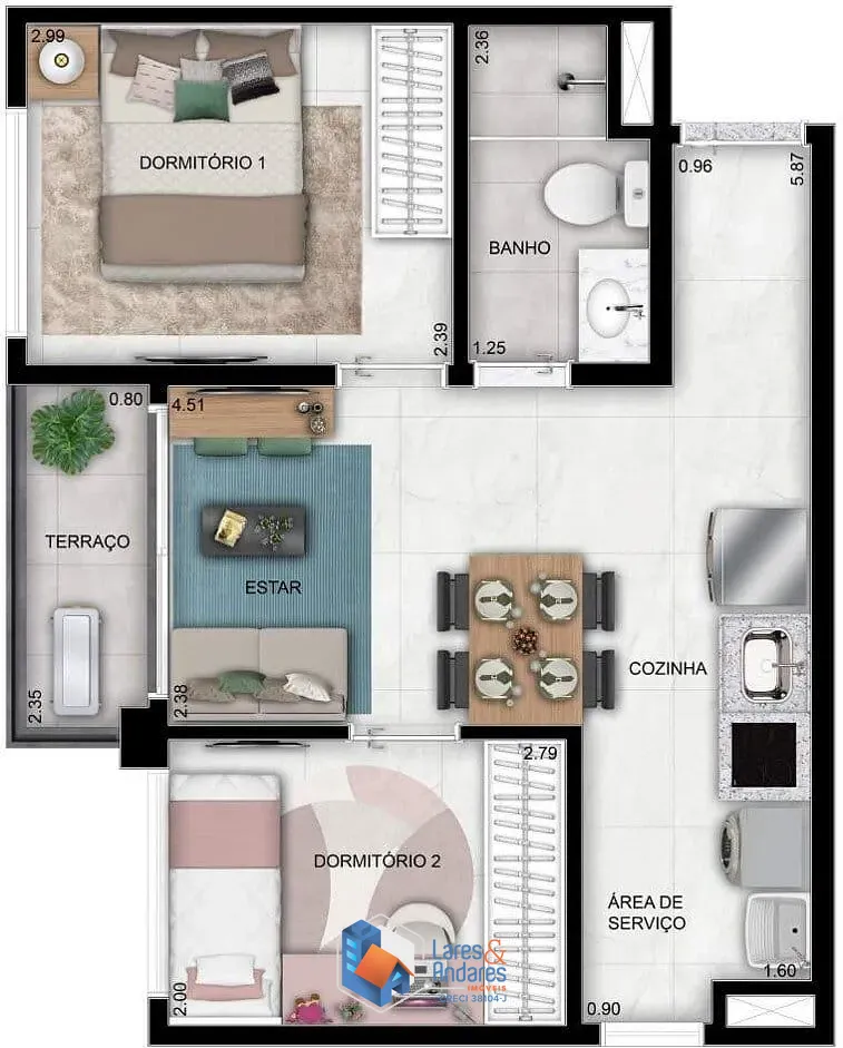 Apartamento, 2 quartos, 40 m² - Foto 18