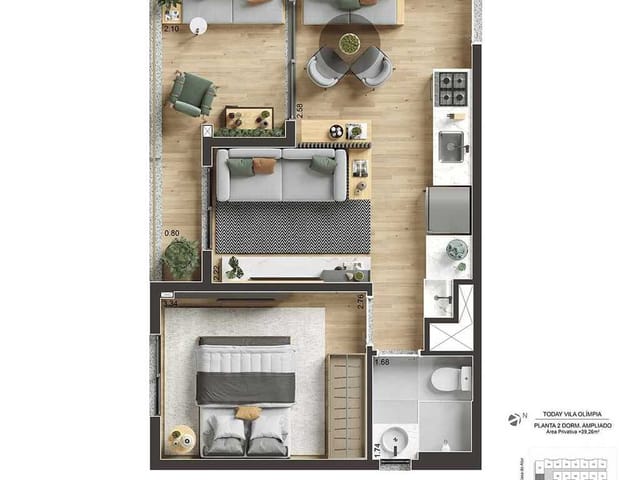 Planta do Empreendimento - Empreendimento Residencial à venda, Vila Olímpia, São Paulo - SP | Today Vila Olímpia - Residencial | Lares e Andares Imóveis