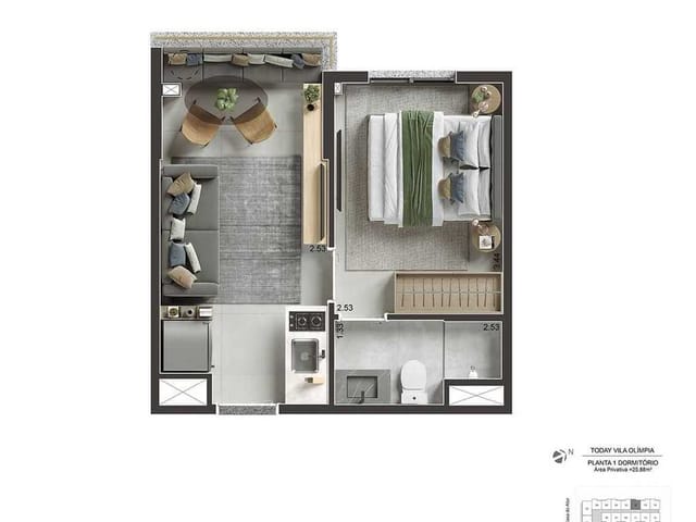 Planta do Empreendimento - Empreendimento Residencial à venda, Vila Olímpia, São Paulo - SP | Today Vila Olímpia - Residencial | Lares e Andares Imóveis