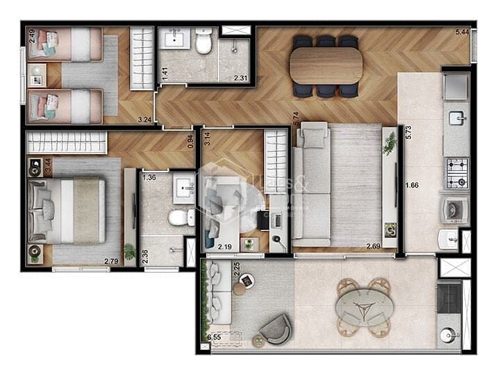 Apartamento à venda com 3 quartos, 86m² - Foto 49