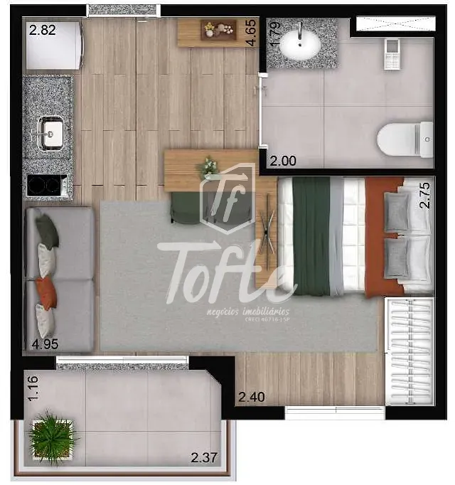 Apartamento, 1 quarto, 40 m² - Foto 14