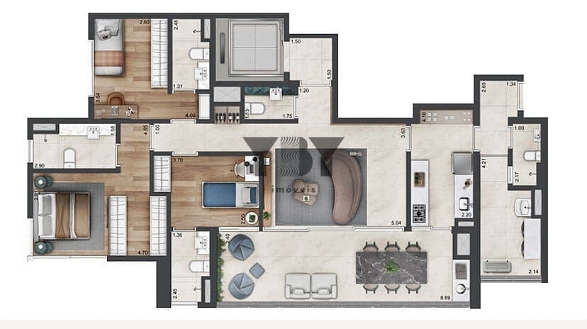 Apartamento à venda com 4 quartos, 186m² - Foto 45
