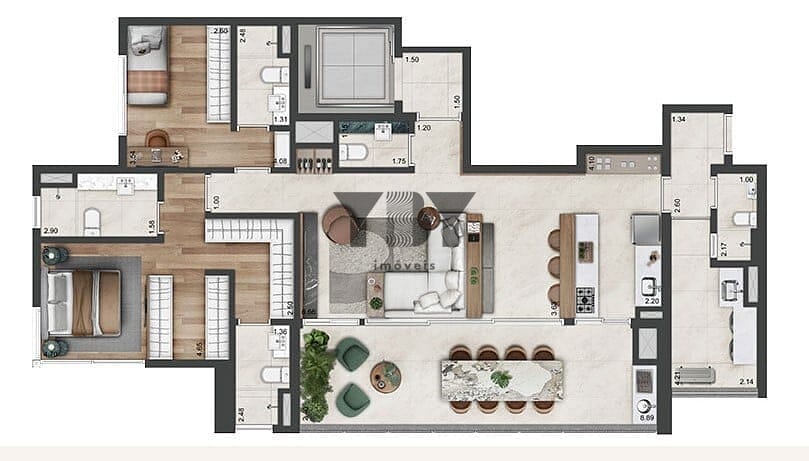 Apartamento à venda com 4 quartos, 186m² - Foto 46