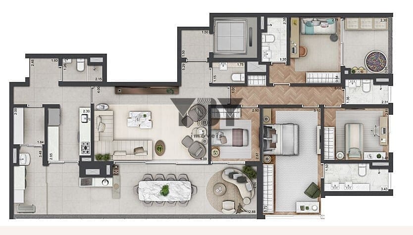 Apartamento à venda com 4 quartos, 186m² - Foto 47