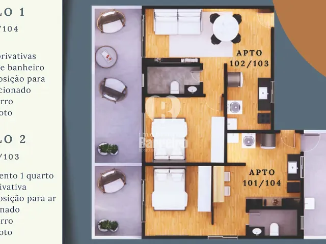 Flat 1 quarto e 1 banheiro, à venda, no bairro Barreiro em Belo Horizonte