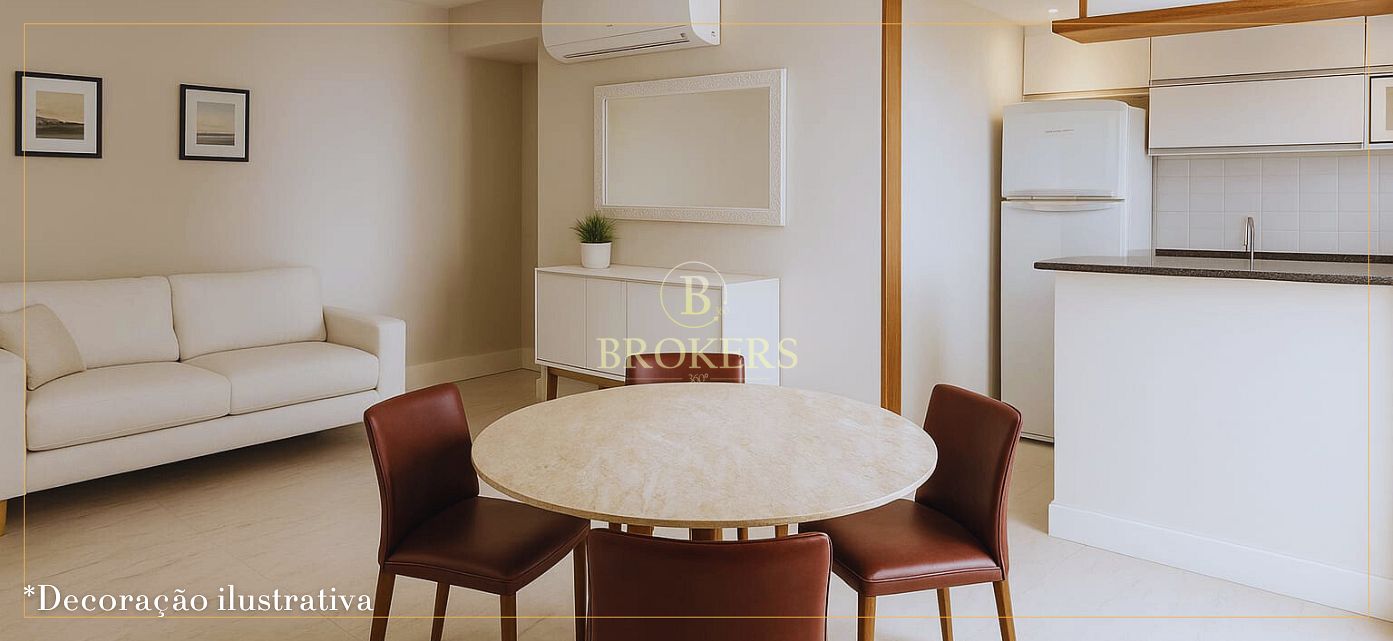 Flat à venda, Av Vieira Souto - Ipanema. Vista lateral mar, 2 quartos, sendo 1 suíte, 2 vagas na escritura - 90 m²