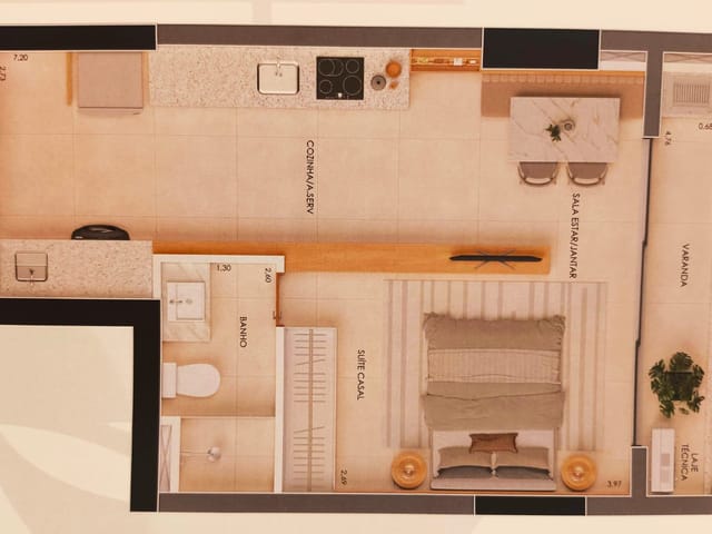 Flat 1 quarto e 1 banheiro, à venda, no bairro Setor Marista em Goiânia