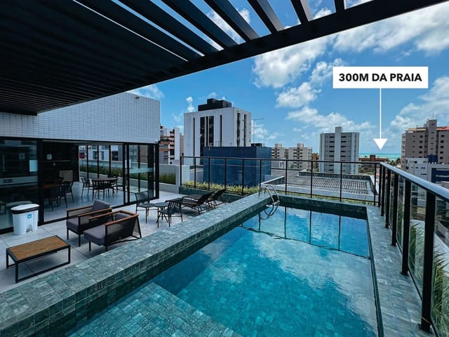 Flat com 30m² 1 quarto e 1 banheiro, à venda, no bairro Intermares em Cabedelo