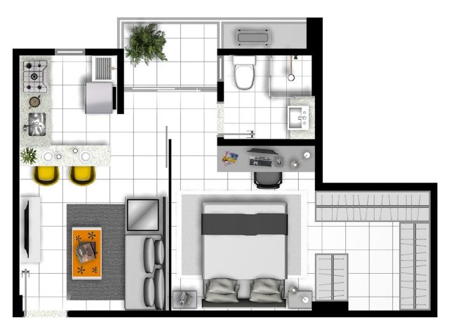 Foto do Flat - Flat à Venda, Setor Leste Universitário, Goiânia, GO | House Goiás Imobiliária
