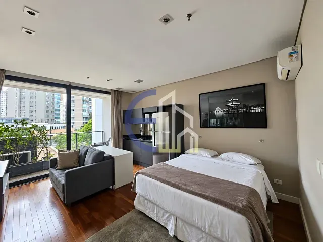 Flat com 52m² 1 quarto e 1 banheiro, para alugar, no bairro Vila Olímpia em São Paulo