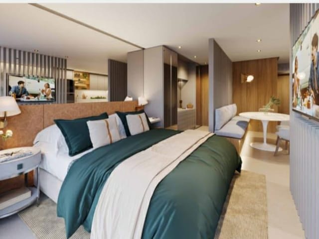 Foto do Flat - Flat à venda,Emirates Parque Flamboyant, 1 Suíte com closet, Jardim Goiás, Goiânia, GO | Portfolio Imóveis