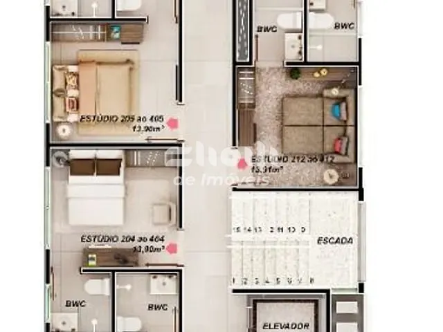 Flat com 14m² 1 quarto e 1 banheiro, à venda, no bairro Bessa em João Pessoa