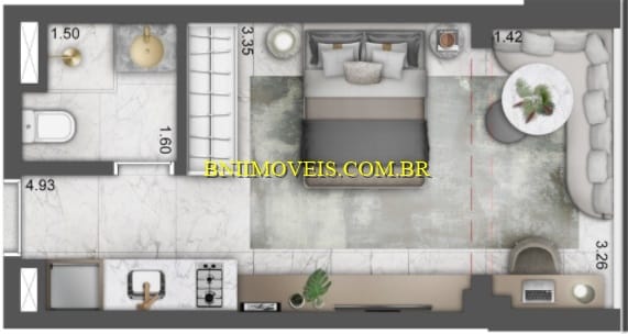 Flat/Apart Hotel à venda com 1 quarto, 26m² - Foto 6