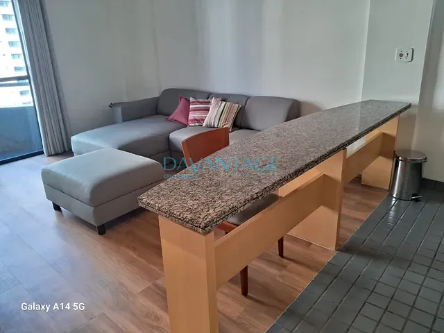 Flat com 53m² 1 quarto e 2 banheiros, para alugar, no bairro Moema em São Paulo