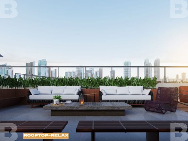 Flat com 22m² 1 quarto e 1 banheiro, à venda, no bairro Cabo Branco em João Pessoa