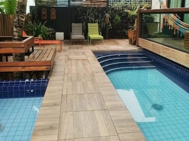 Foto do Flat - Flat à venda, com 34,30m², 1 dormitório, sala de estar (com sofá cama), cozinha/sala de jantar, varanda, Merepe II, Ipojuca, PE. | Tânia Macêdo Imóveis