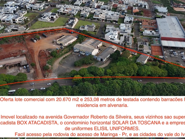 Foto do Galpão / Barracão - Imóvel comercial com 20.670 m2 sito a Av Gov Roberto da Silveira com barracões locados, Barra Funda, Apucarana, PR | J. Mareze Imóveis Ltda