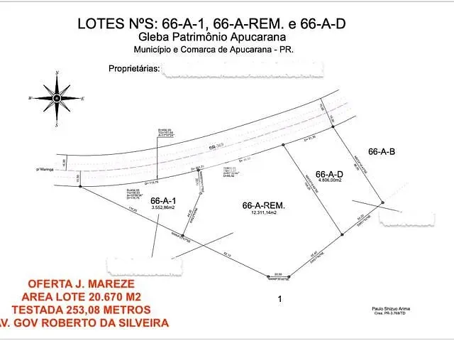 Galpão / Barracão com 20670m², à venda, no bairro Barra Funda em Apucarana