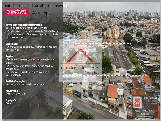 Galpão / Barracão com 10000m², à venda, no bairro Jardim Bom Clima em Guarulhos