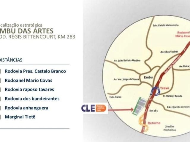 Galpão / Barracão com 145310m², para alugar, no bairro Jardim Sadie em Embu das Artes