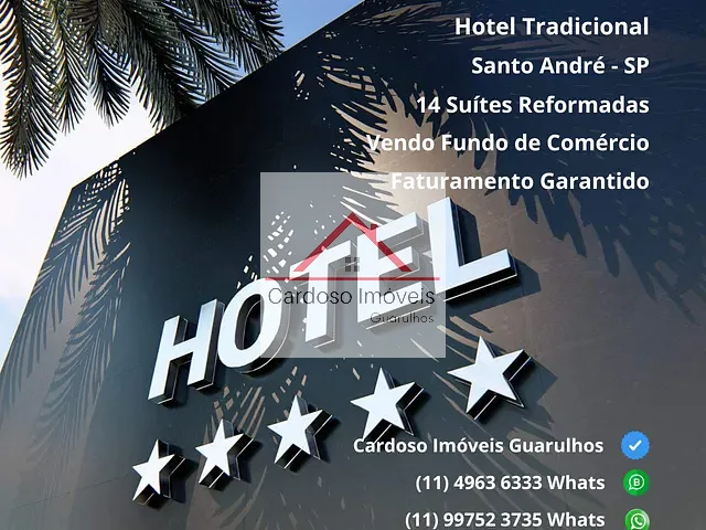 Hotel com 400m², à venda, no bairro Campestre em Santo André