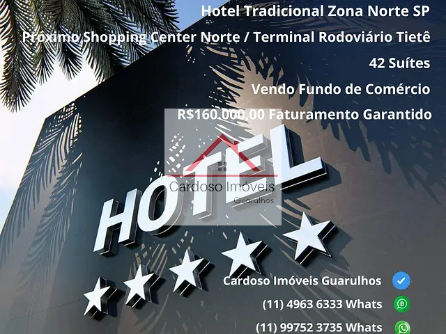 Hotel com 1200m², à venda, no bairro Vila Maria Baixa em São Paulo