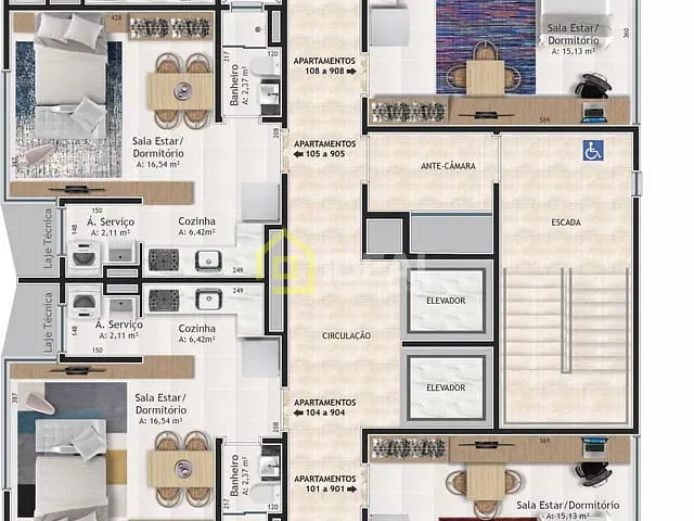 Kitnet 1 quarto e 1 banheiro, à venda, no bairro Centro em Concórdia