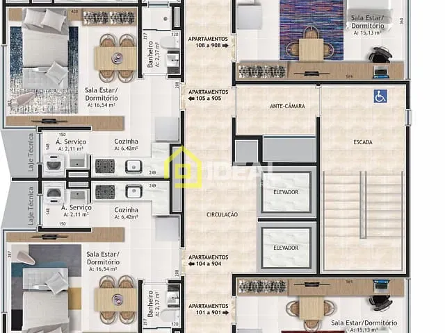 Kitnet 1 quarto e 1 banheiro, à venda, no bairro Centro em Concórdia