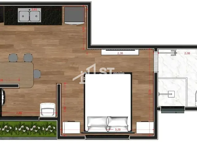 Kitnet com 41m² 1 quarto e 1 banheiro, à venda, no bairro Chácara Lagoa Dourada em Andradas