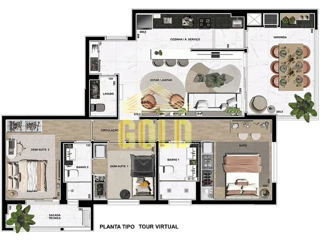 Lançamento com 203m² 3 quartos e 2 banheiros, disponível, no bairro Petrópolis em Londrina