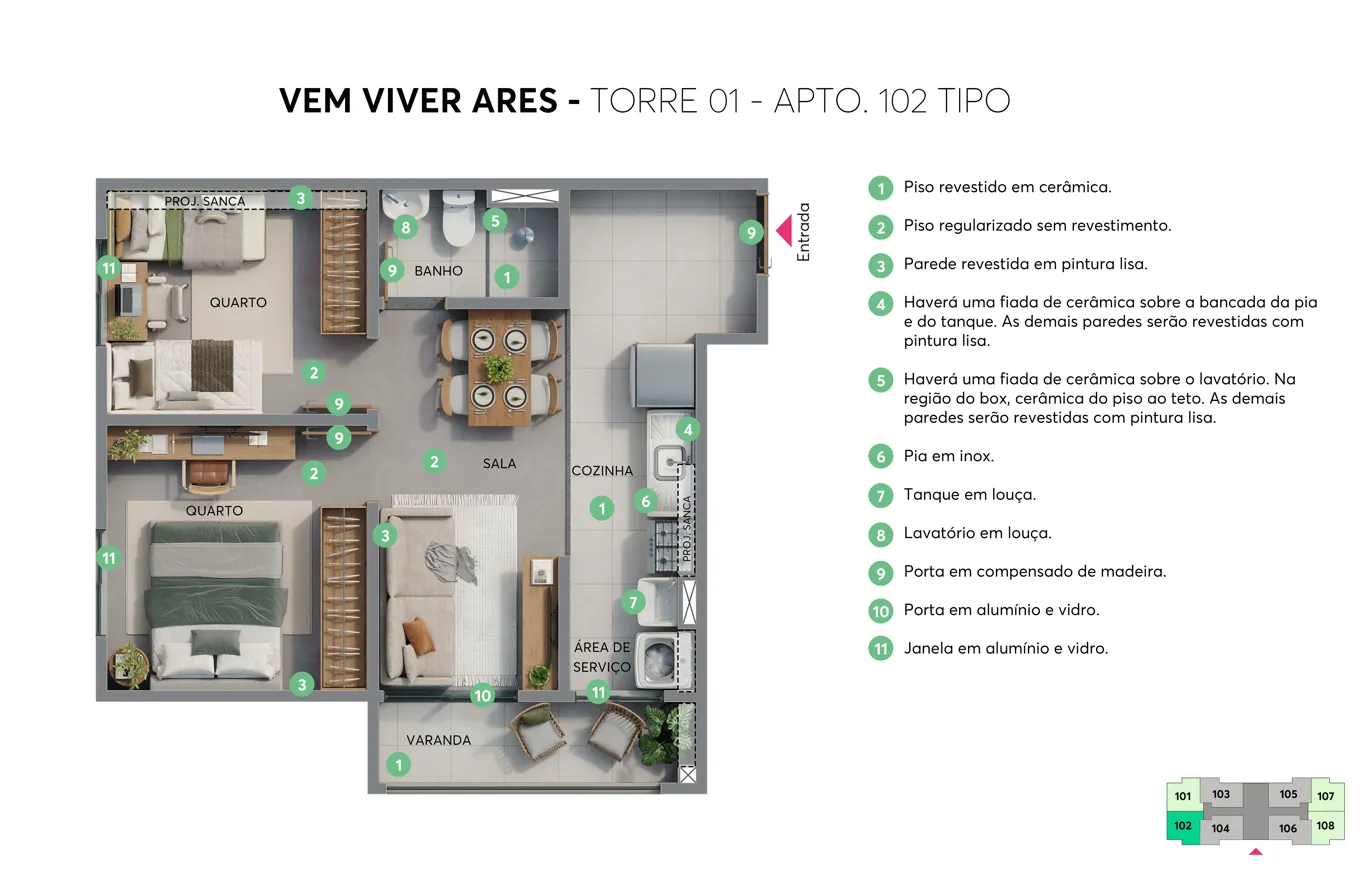 Apartamento, 2 quartos, 45 m² - Foto 13