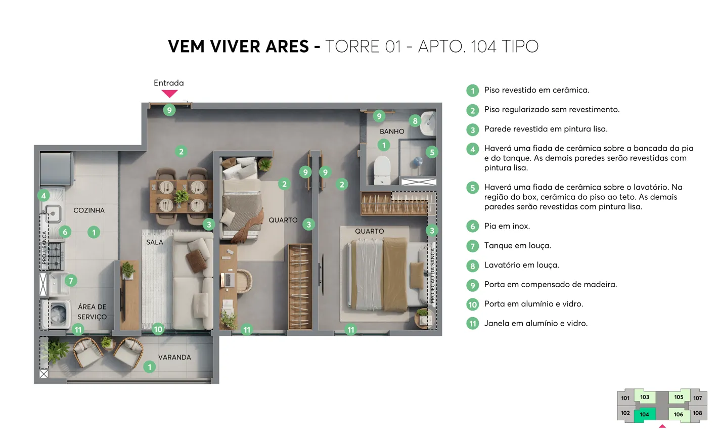 Apartamento, 2 quartos, 45 m² - Foto 14