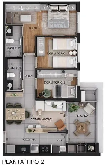 Apartamento, 3 quartos, 83 m² - Foto 32