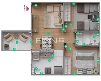 Apartamento, 2 quartos, 39 m² - Foto 3