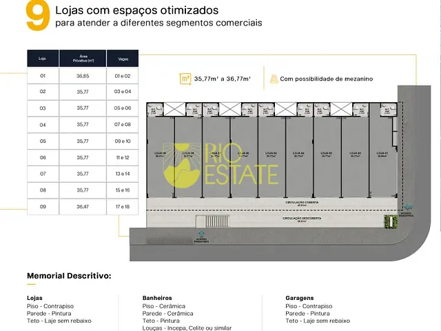 Lançamento com 38m², disponível, no bairro Monte Castelo em Volta Redonda