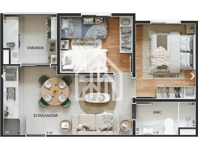 Lançamento com 40m² 2 quartos e 1 banheiro, disponível, no bairro Ponte Grande em Guarulhos