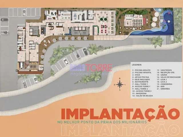 Lançamento com 32m² 1 quarto e 1 banheiro, à venda, no bairro Praia dos milionários em Ilhéus