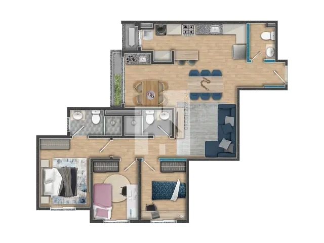 Lançamento 3 quartos e 2 banheiros, disponível, no bairro Horto Florestal em Jundiaí