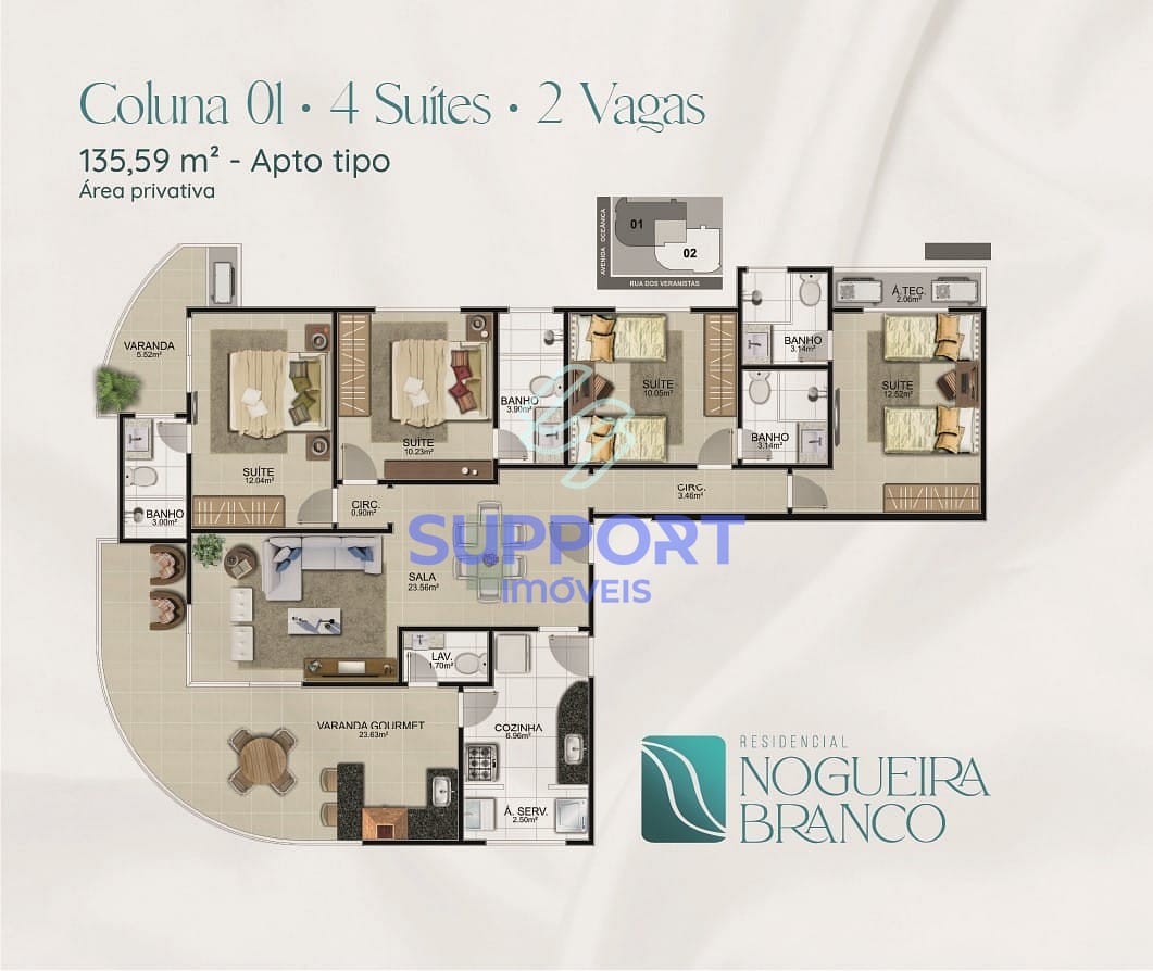 Apartamento, 4 quartos, 135 m² - Foto 18