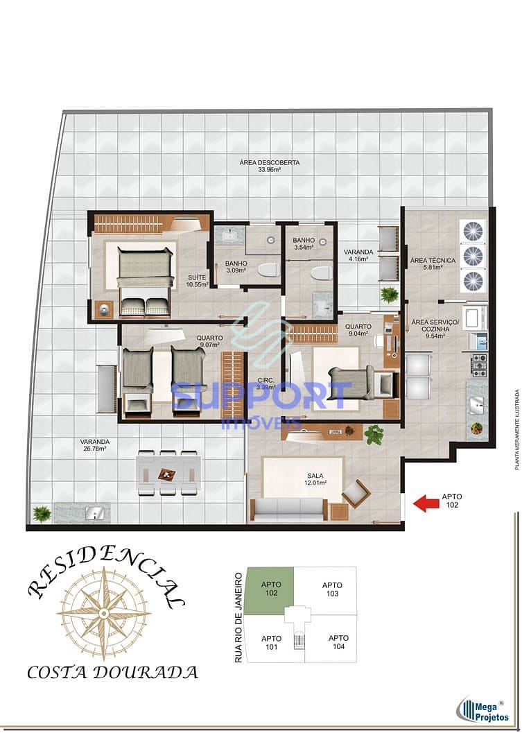 Apartamento, 1 quarto, 102 m² - Foto 13