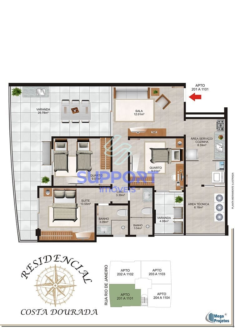 Apartamento, 1 quarto, 102 m² - Foto 16