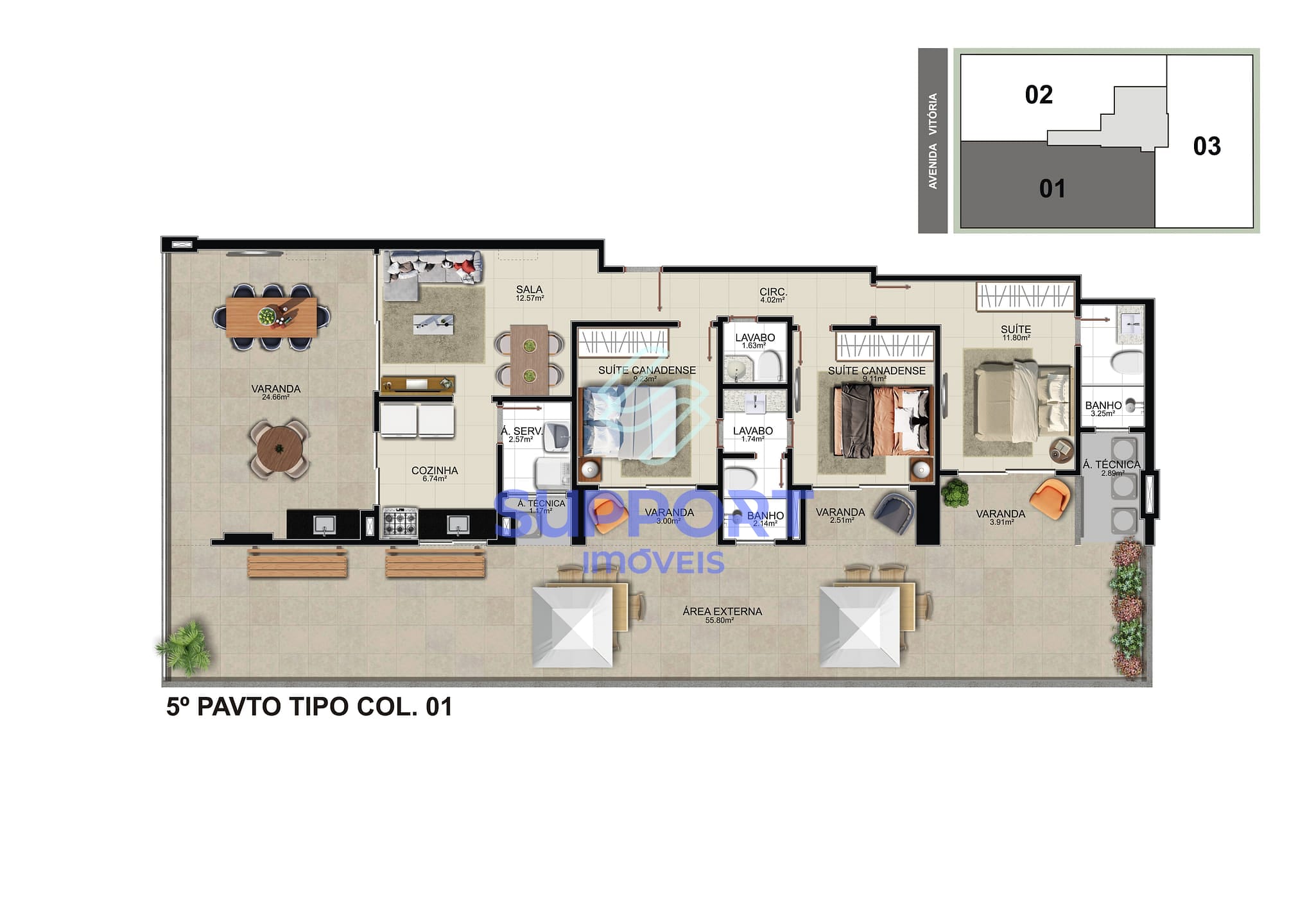 Apartamento, 1 quarto, 87 m² - Foto 14